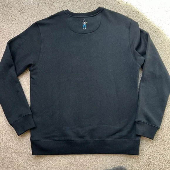 Eastside Golf Core Fleece Crew Script Logo Black Men Sweatshirt Size M NEW - Picture 9 of 10